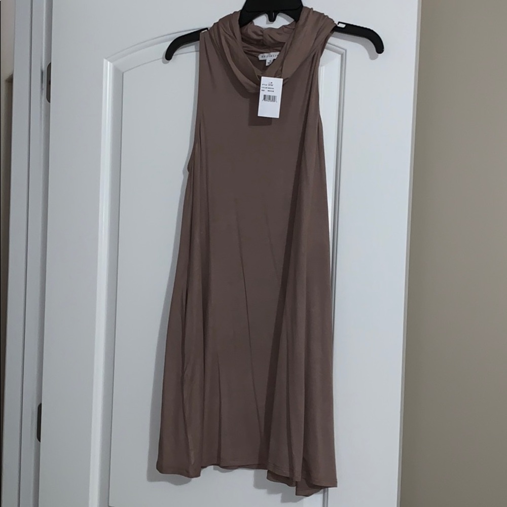 A line cowl neck dress